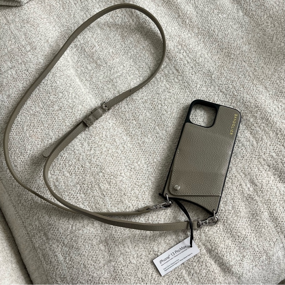 Bandolier Taupe Crossbody Phone Case iPhone 13 ProMax